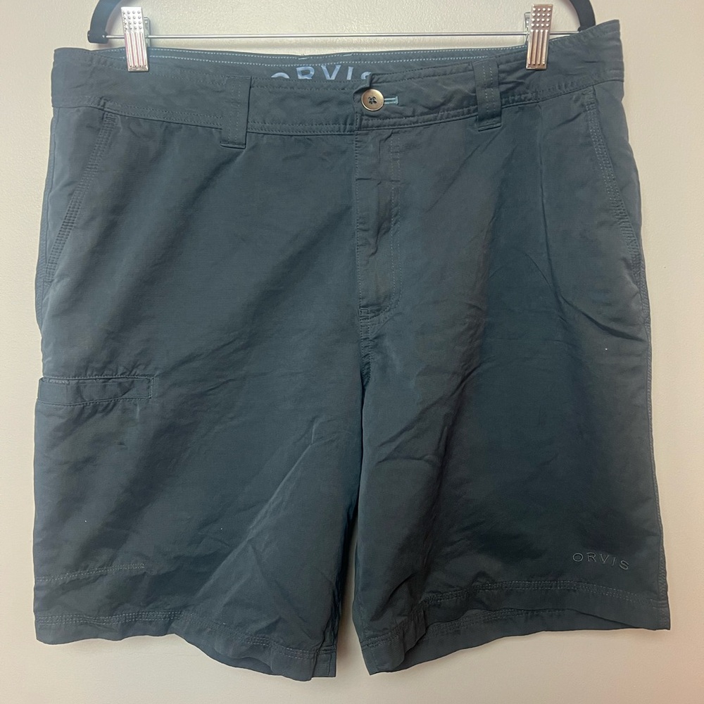 Orvis Cargo Castaway Shorts Size 38‎ Flat Front Stretch Pockets Hiking Traveler